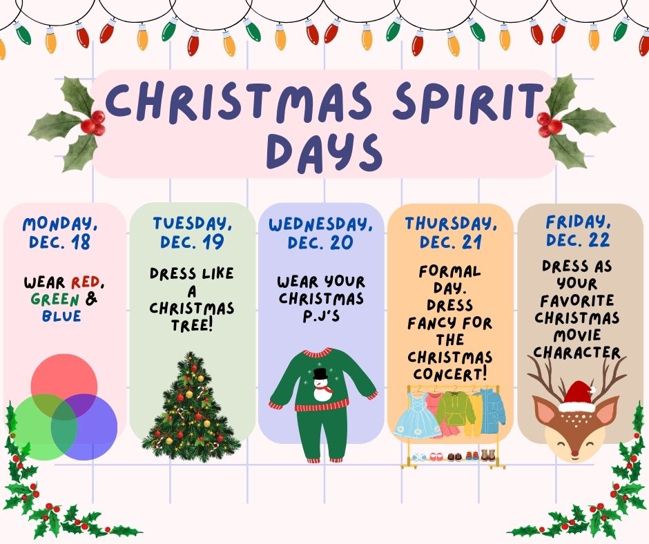 Spirit Week - December 18 - 22