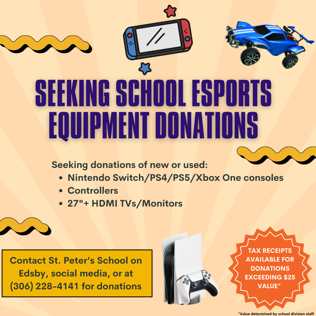 Seeking School Esports Equipment Donation