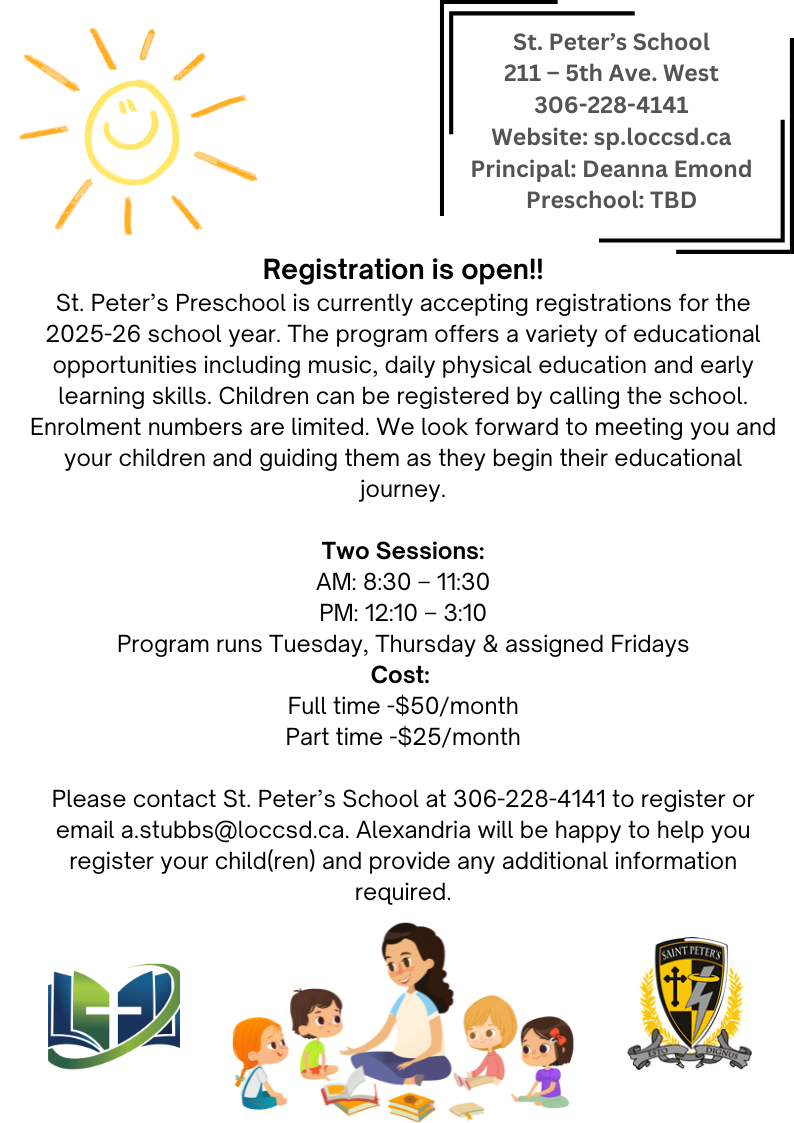 Preschool Registration is now open!