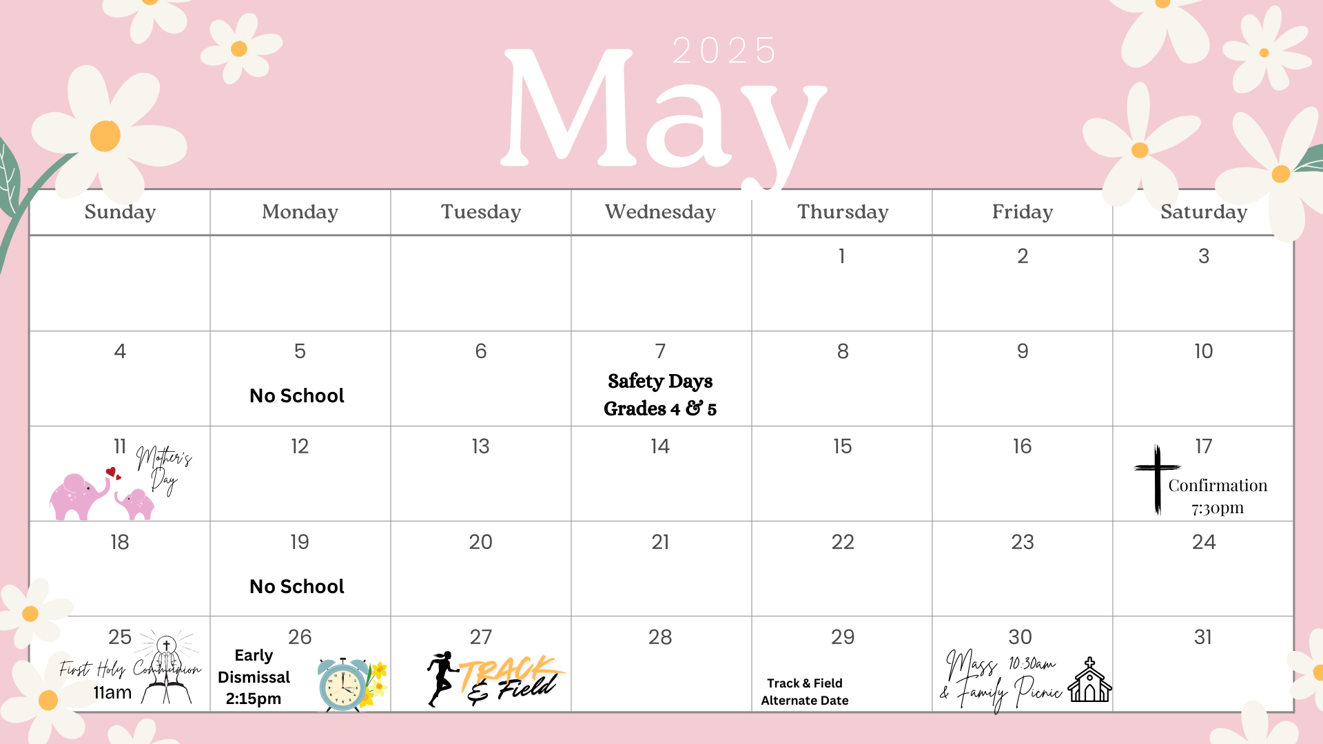 May Calendar