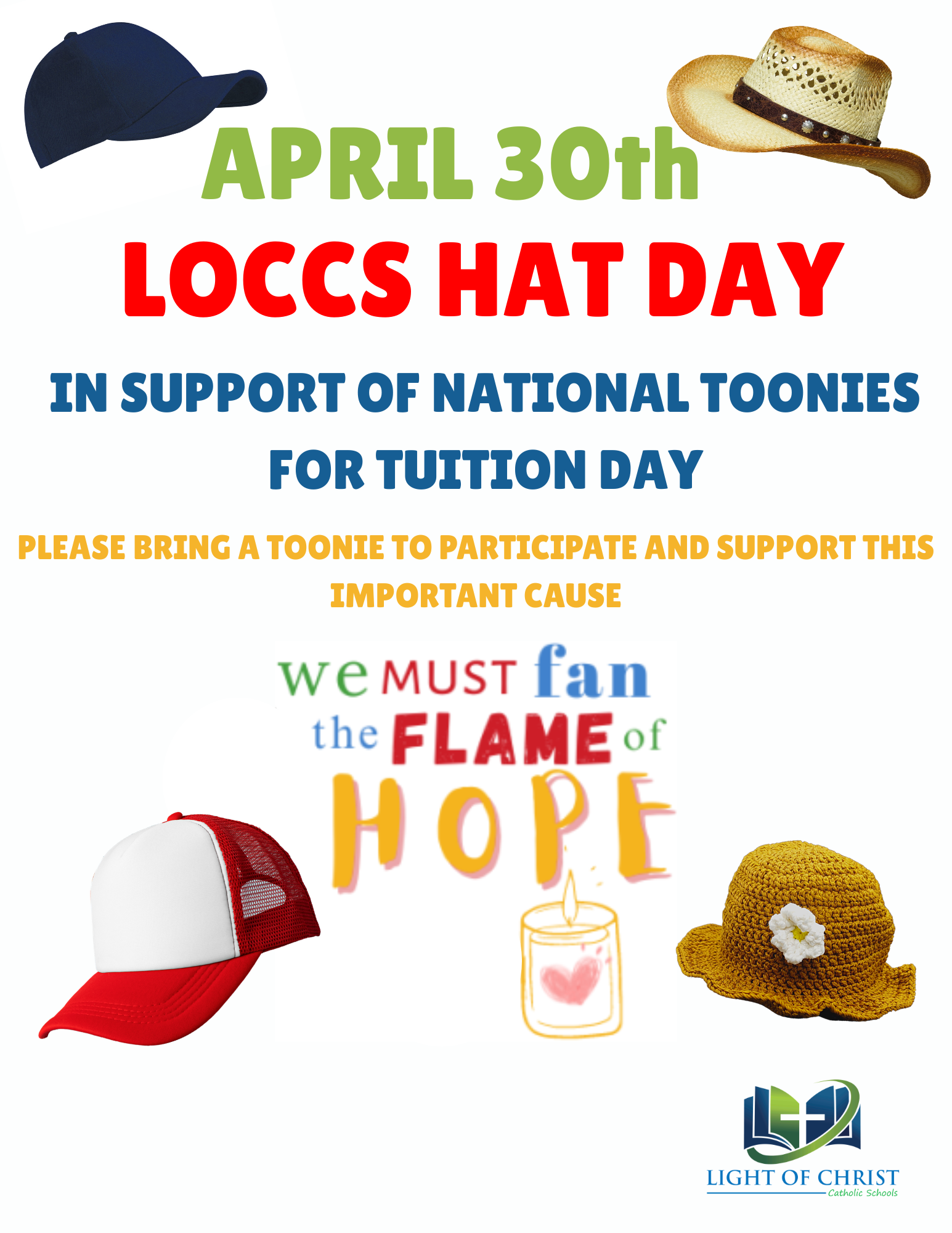 April 30th is Toonies for Tuition