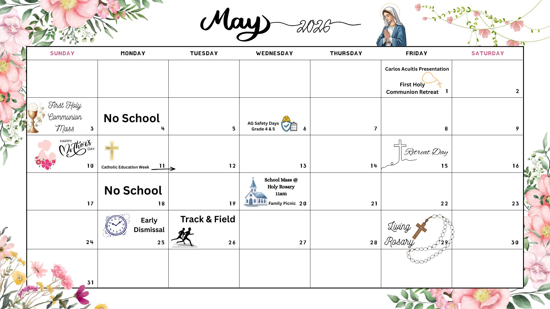 May Calendar