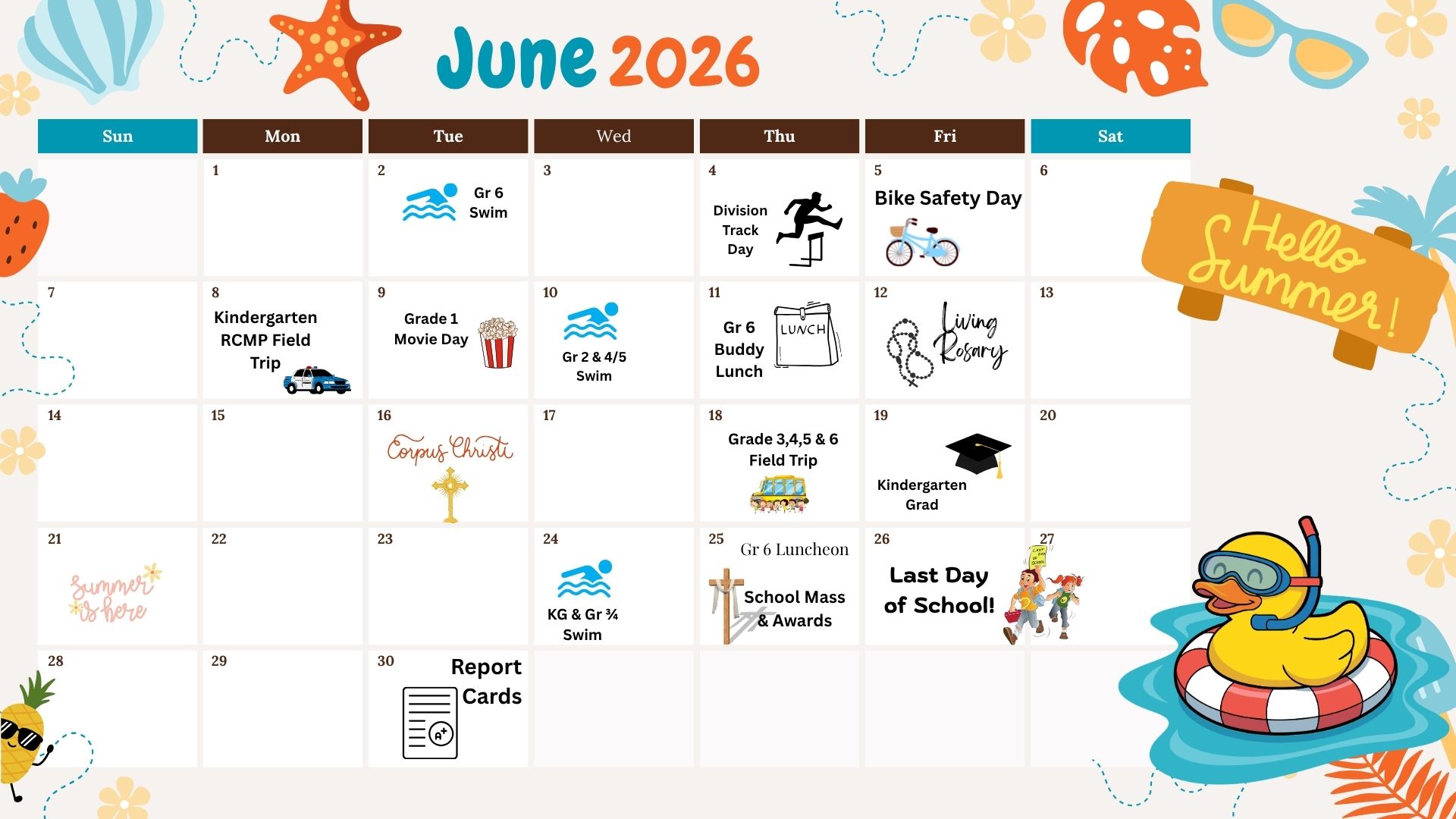 June Calendar
