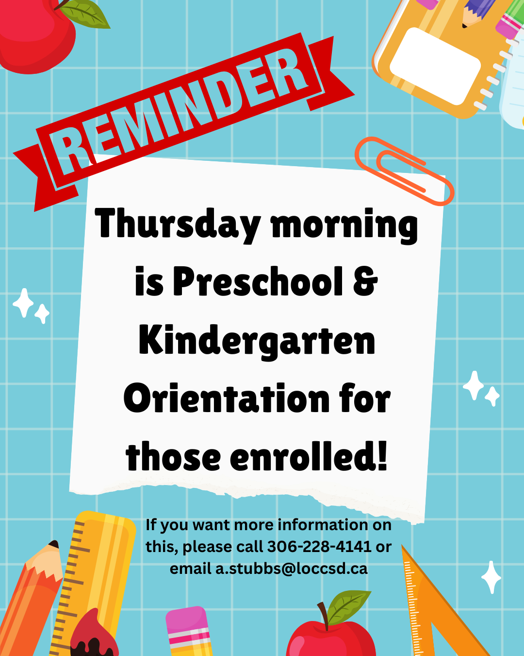 Preschool & Kindergarten Orientation