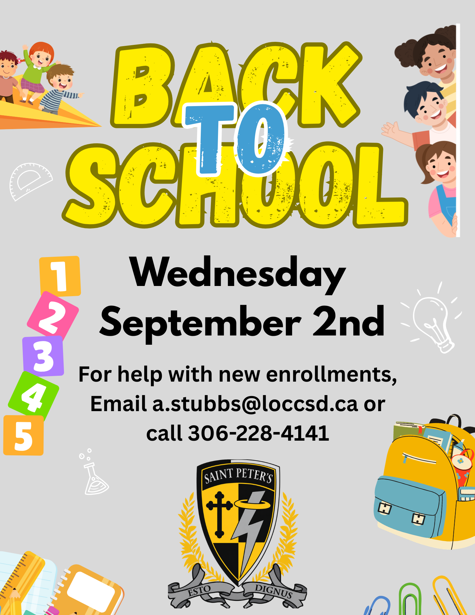 School starts September 2nd!
